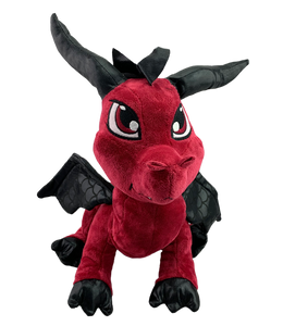 "Fierce" the Red and Black Dragon (16")
